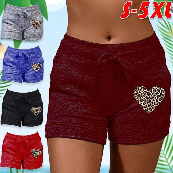 S-5XL Women's Casual Drawstring Pockets Shorts Summer Bottoming Quick-drying Running Shorts Sports Fitness Shorts High Waist Yoga Shorts Outdoor Beac