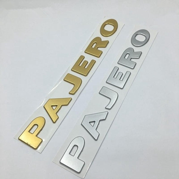 Pajero Letter Logo ABS Emblem Badge Stickers Car Body Side Logo Decal for Mitsubishi Pajero