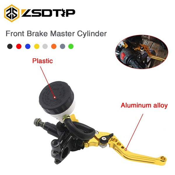 1PC Motorcycle Aluminium Front Master Cylinder Hydraulic Brake Pump Brake Lever Right For Dirt Pit Bike ATV Quad