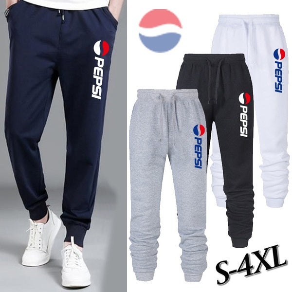 Pantalons de survêtement pour hommes Pepsi Pantalon de jogging décontracté Sports Fitness Solid Jogger Pants Plus Size XS-4XL