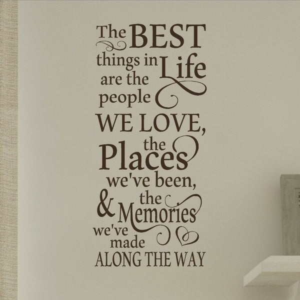 Love Quote The Best Things.. People We Love Wall Sticker Window Door Vinyl Decal