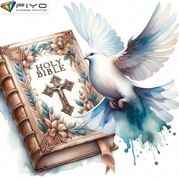 FIYO Belief DIY 5D Diamond Painting Full Drill with Number Kits Home and Kitchen Fashion Mosaic Diamond Painting Canvas Wall Decoration Gift Crafts f