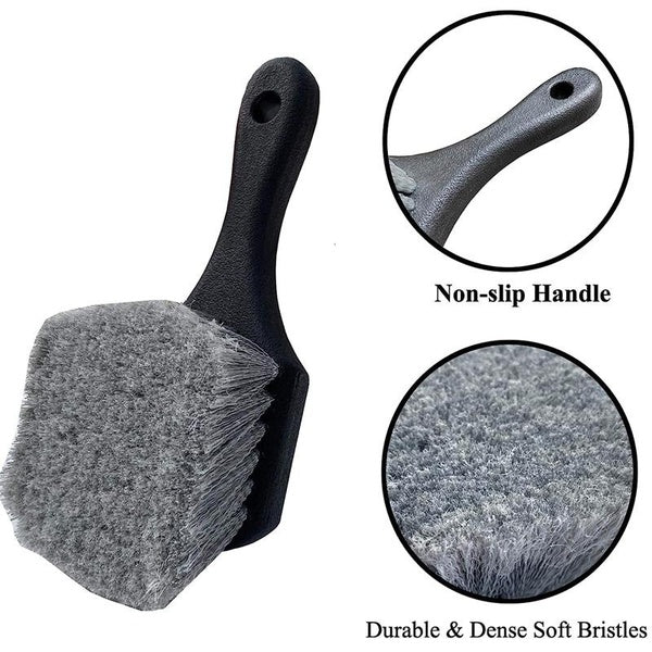 Short Handle Tire Scrubbing Brush - Convenient and Effective Cleaning Tool