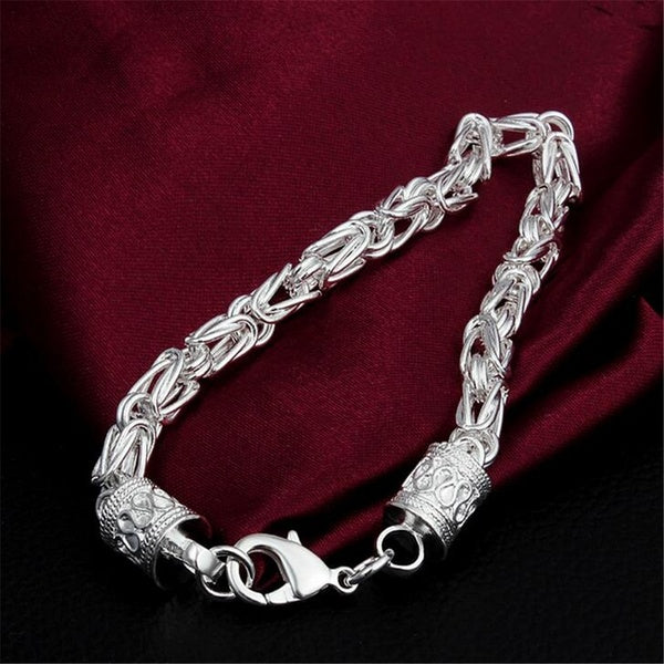 wholesale 1 support PCS pour placage en argent sterling 925 Nouveau bracelet pour homme pour femme Bijoux de mode cadeau S11