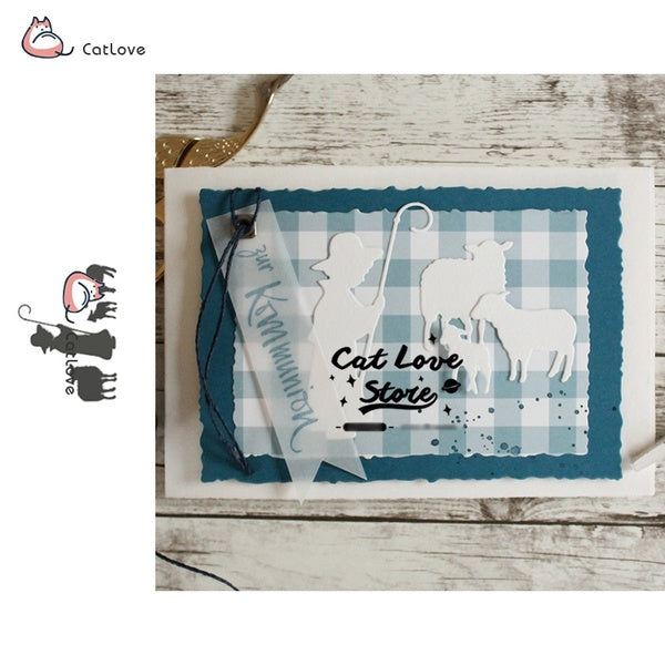 Christmas Shepherd Metal Cutting Dies Stencils For DIY Scrapbooking Paper Card Decorative Craft Dies Embossing Die Cuts New 2019