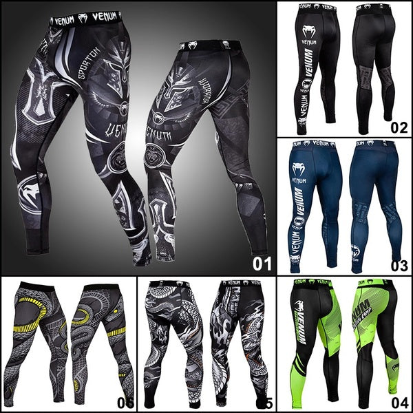 Mens Compression Tights Gym Sports Leggings Running Pants Training Fitness Jogging Trousers