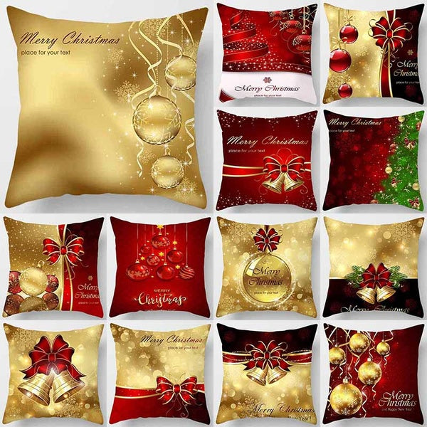Christmas print pillowcase home decoration (45 * 45cm)