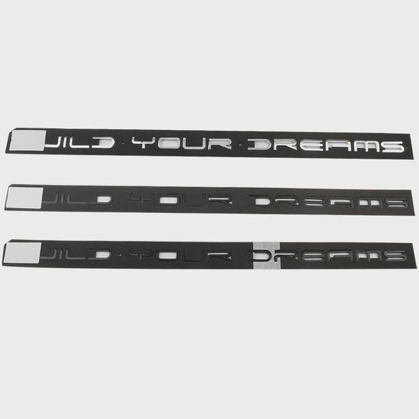 Car 3D ABS Build Your Dreams Trunk Logo Badge Emblem Decals Sticker for BYD Han Tang EV Song Yuan Plus Atto 3 Qin Accessories