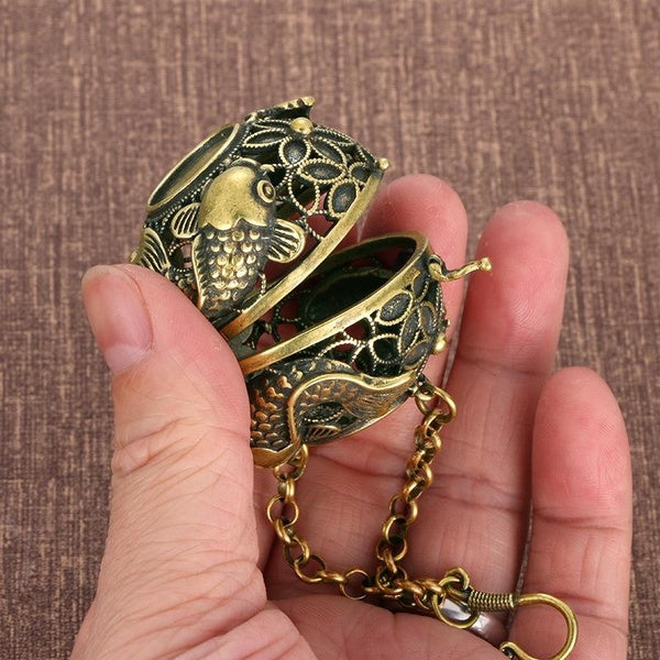 Brass incense ball pendant Home aromatherapy pendant Brass crafts home decoration pendant Window pendant door pendant