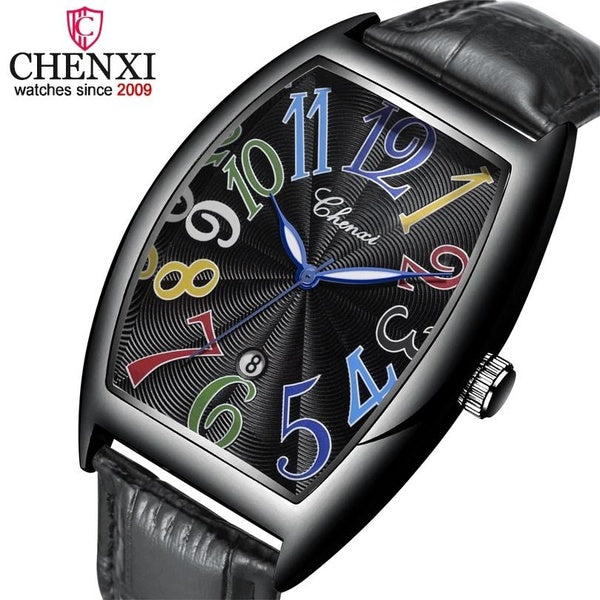 CHENXI nouveau mâle affaires horloge de luxe en cuir montres à Quartz pour hommes lumineux étanche homme cadeau montre