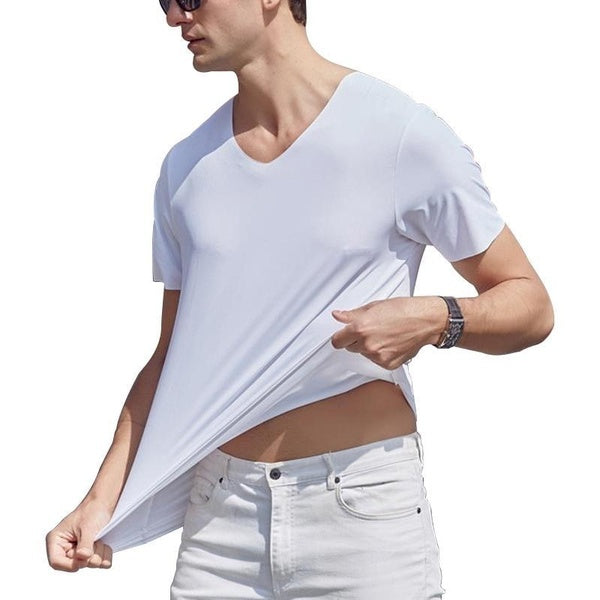 Men Tshirt Spandex Sports Fitness Clothing For Man Tops Tee T Shirt Male Solid Color Shirt Multi Colors T-Shirt S-XXXL