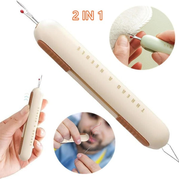 DIY Easy Needle Threader, Threader Seam Ripper, Double Headed Threader Seam Ripper, Seam Thread Remover Handmade Sewing & Knitting Supplies 1-2-3pcs