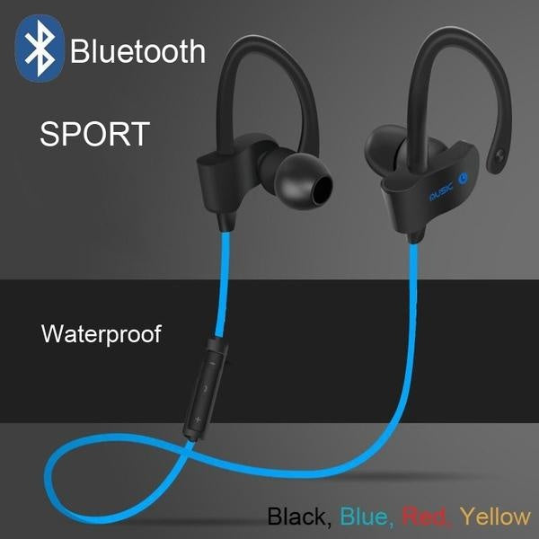 Casque sans fil Bluetooth Sport Casque Bluetooth Musique Écouteurs stéréo Écouteurs avec micro intra-auriculaire pour smartphones iPhone - Samsung (c