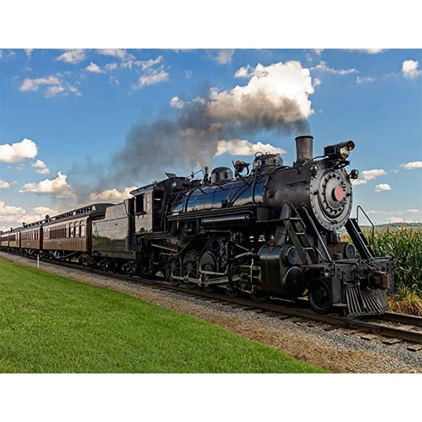 DIY 5D Diamond Painting Train by Number Kits Painting Cross Stitch Full Drill Crystal Rhinestone Embroidery Pictures Arts Craft for Home Wall Decor G