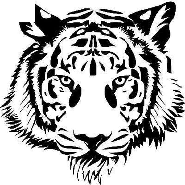 20X20CM POWERFUL TIGER HEAD Motorcycle Vinyl Decal Car Sticker Personality Car-styling S6-2033