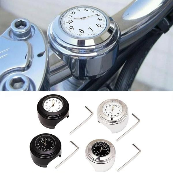 Universal 7-8" to 1" Motorcycle Bike Handlebar Mount Quartz Clock Watch Aluminum Luminous Clock Moto Vintage Clock