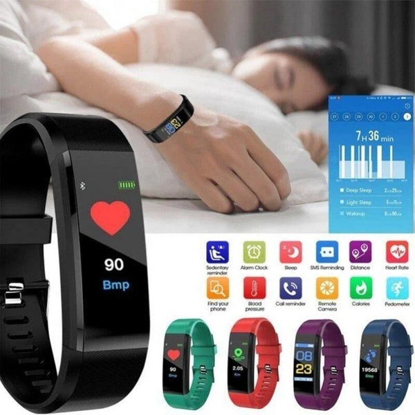 115Plus Sport Fitness Tracker Montre Étanche Moniteur d'Activité de Fréquence Cardiaque Montre Intelligente Bracelet Intelligent