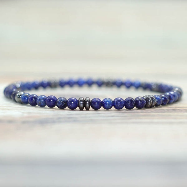 Boho Main 4mm Pierre Naturelle Perles Bracelet Charmes Hématite Yoga Méditation Mala Braslet Pour Hommes Déclaration Bijoux Homme