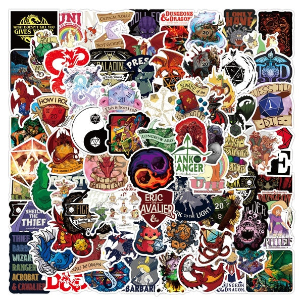 10-50-100pcs DND stickers graffiti Stickers for DIY Luggage Laptop Skateboard Motorcycle Bicycle Stickers