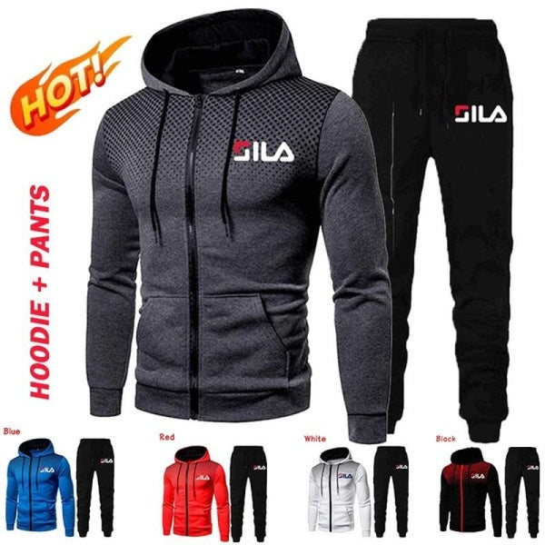 Newest Mens Pullover Hoodie and Sweatpant Autumn Winter Tracksuit Jogging Suits Casual Zipper Tracksuit Set S-4XL