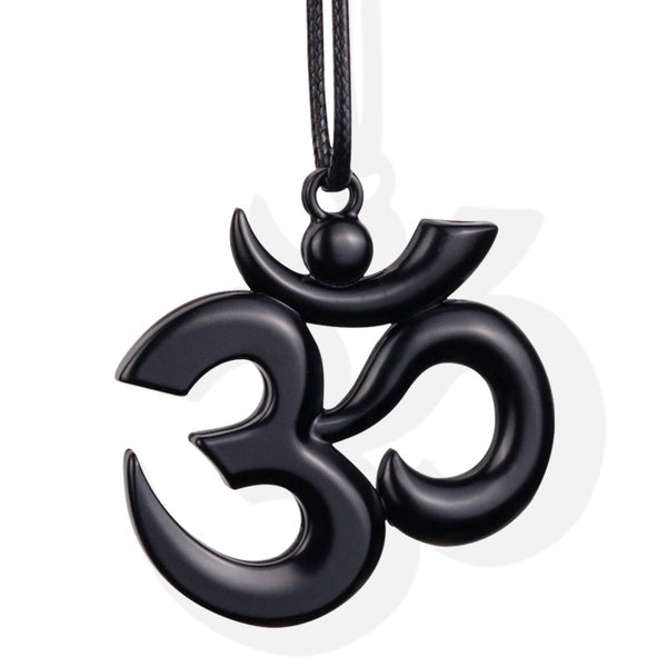 Noizzy Om Aum Yoga Car Auto Rearview Mirror Pendant Hanging Necklace Ornament for Women Charm 3D Metal for Car Styling
