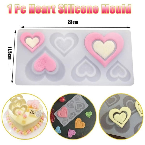 1 Pc Silicone Heart Chocolate Mould Cake Decorating Tools Cupcake Cookies Silicone Mold Muffin Pan Baking Accessories