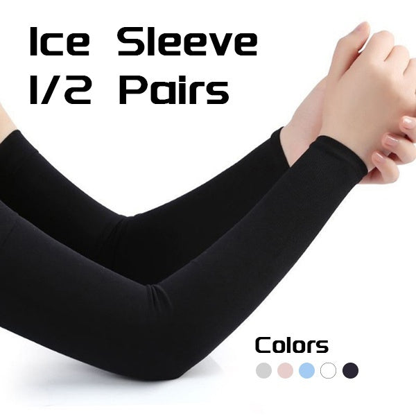 Ice Silk Fabric Basketball Outdoor Volleyball Sleeves Cycling Sunscreen Anti-UV Arm Sleeves Sport Fitness Arm Warmers Accessory