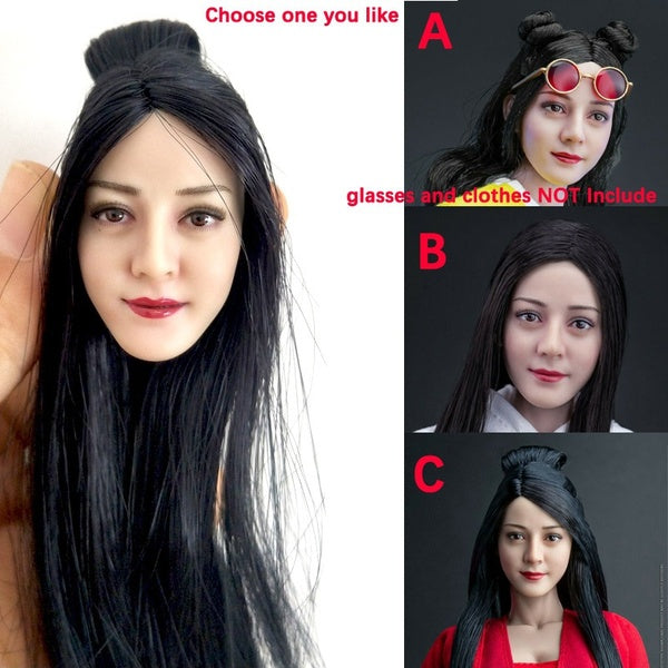 1-6 Scale Pretty Girls Head Sculpt Carved Fit 12" Female Ph Tbl Action Figure Body
