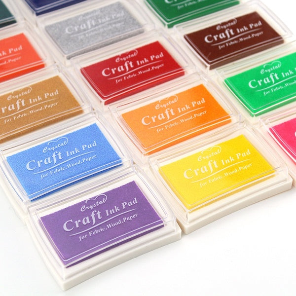 1PC 15 Colours Craft Ink Pad For Planner Scrapbooking Rubber Stamps Pads Diary Greeting DIY Printing Wood Fabric Paper