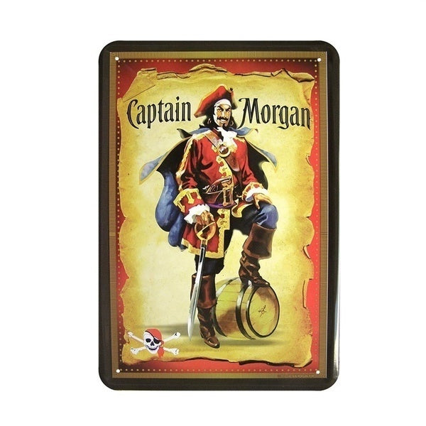 Classic Captain Morgan Tin Sign Metal Sign Metal Poster Metal Decor Wall Sign Wall Poster Wall Decor Home Office Bar Pub Store Garage Coffee Shop Hot
