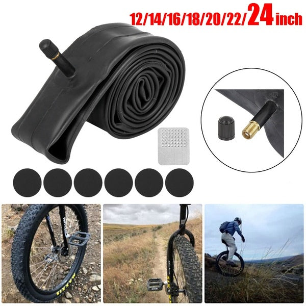 Tube de vélo 24-22-20-18-16-14-12 pouces avec kit de réparation de pneu chambre à air de Valve de Type américain américain