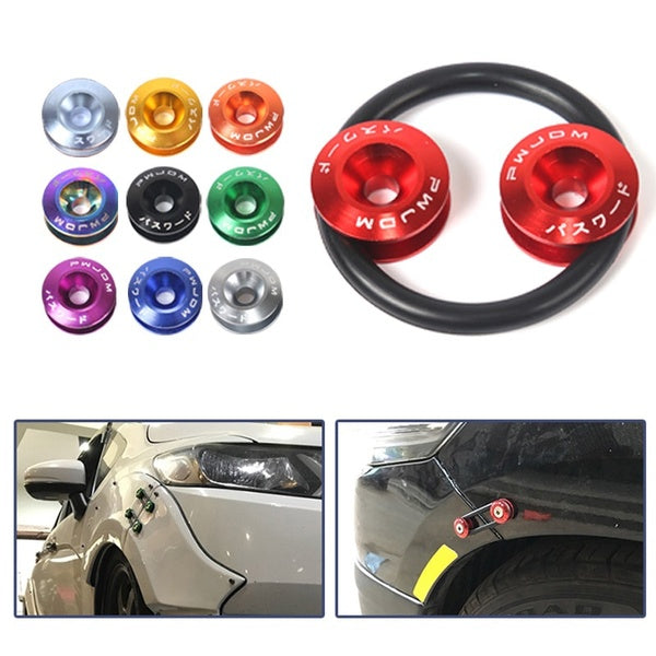 1Set JDM Car Front Rear Bumper Hatch Fixing Buckle Nuts Bolts Auto Replacement Parts Reinforced Surrounding Pad Detachable Screws