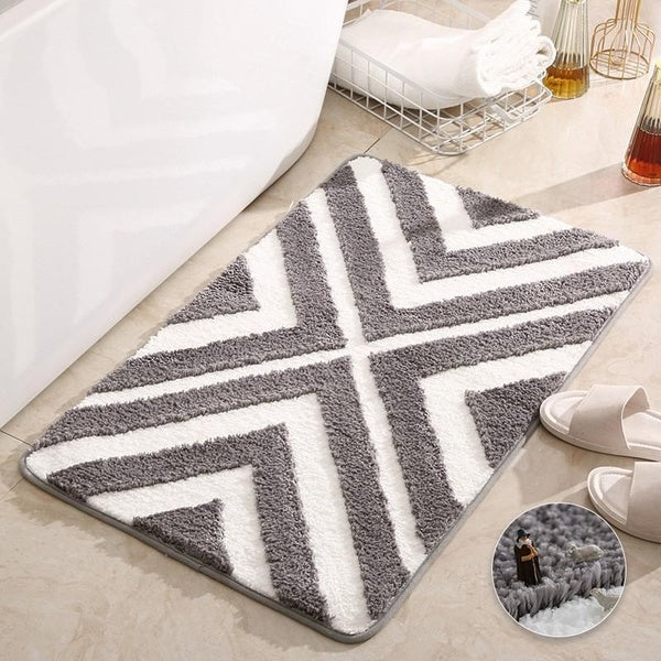 Luxury Bathroom Rug Mat, Soft and Absorbent Microfiber Bath Rugs, Non-Slip Plush Shaggy Bath Carpet, Machine Wash Dry, Bath Mats for Bathroom Floor,