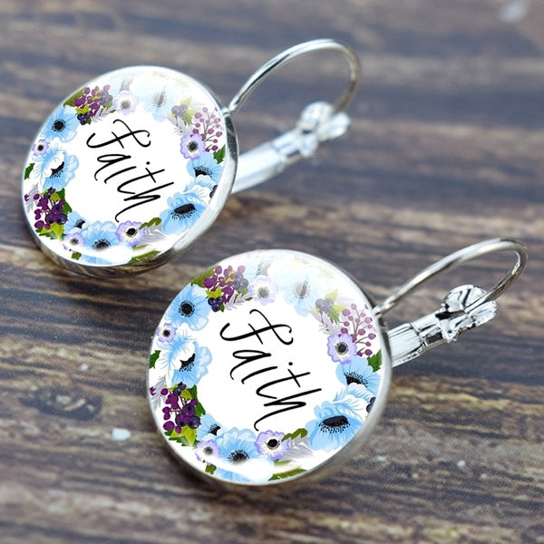 Boucles d'oreilles foi bijoux bibliques boucles d'oreilles créoles inspirantes boucles d'oreilles pendantes boucles d'oreilles femmes