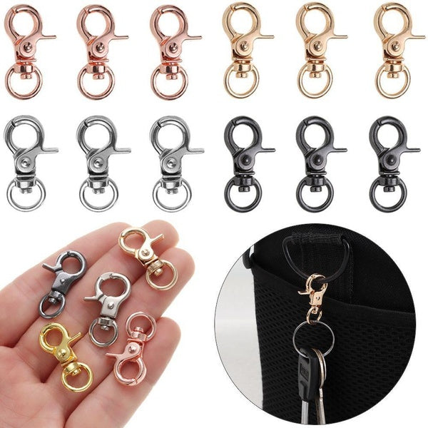 5 pièces métal bricolage porte-clés sac partie accessoires anneau fendu crochet collier mousqueton mousqueton fermoir sacs sangle boucles