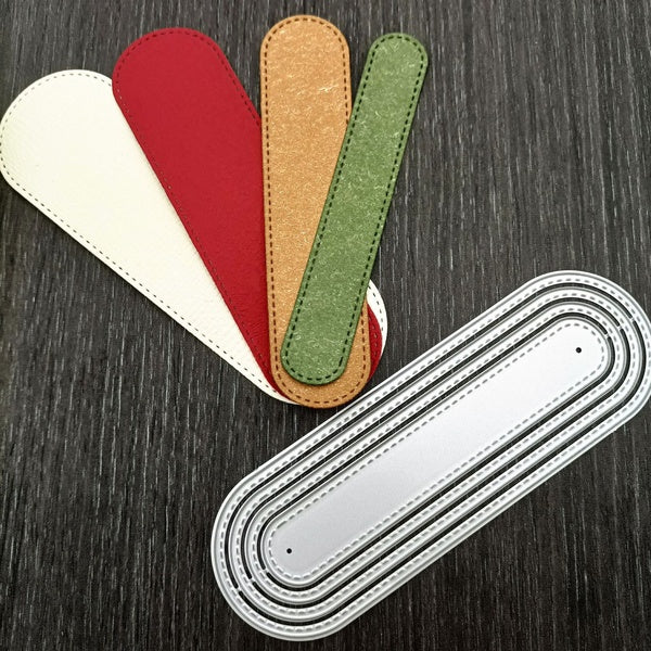 Oval Bookmark Layers Metal Cutting Dies for DIY Scrapbooking Album Paper Cards Decorative Crafts Embossing Die Cuts