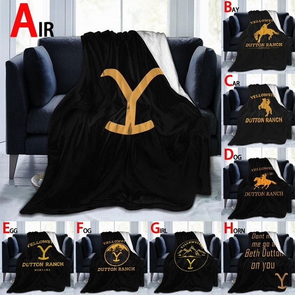 Yellowstone Dutton Ranch Blanket Sofa Bed Blanket Super Soft Warm Throw Blanket Flannel Blanket