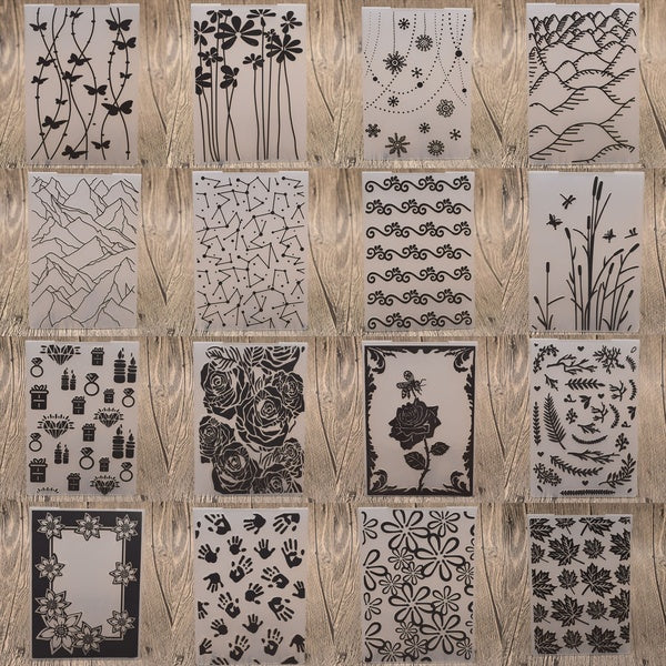 27 Styles Plastic Embossing Folder Template for DIY Scrapbooking Card Background Making Paper Embossing Craft