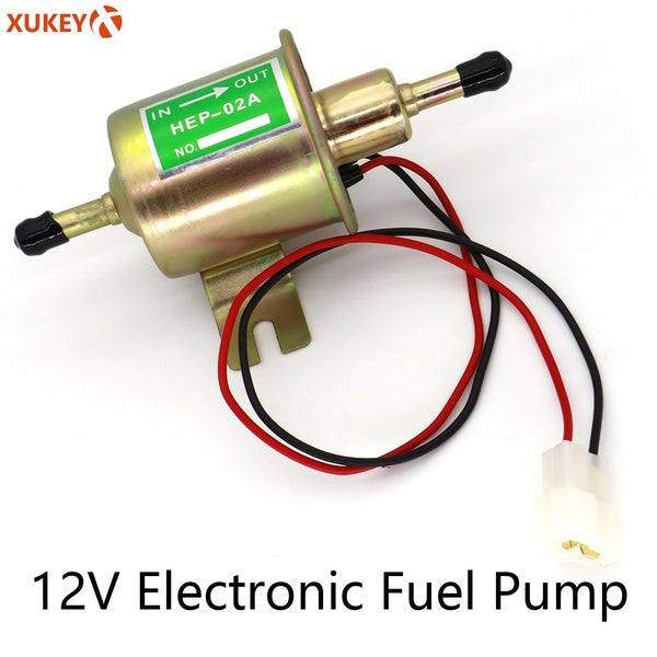 XUKEY 1pc Car 12V 4-7PSI Electric Fuel Pump HEP-02A GI6010 Car Air Fuel Delivery Fuel Tanks Accessories Universal Inline Low Pressure Gas Diesel Auto