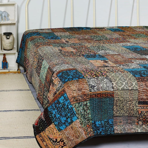 Bohemian Beautiful Quilt Kantha Quilt Handmade Vintage Quilts Boho King Size Bedding Throw Blanket Bedspread Quilting Hippie Quilts