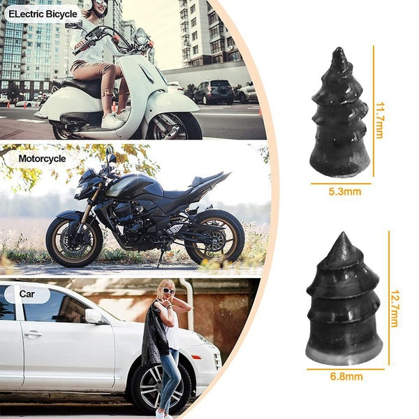 5-10-15-20pcs kit de clous de réparation de pneu sous vide pour moto voiture scooter en caoutchouc tubeless ensemble d'outils de réparation de pneu's