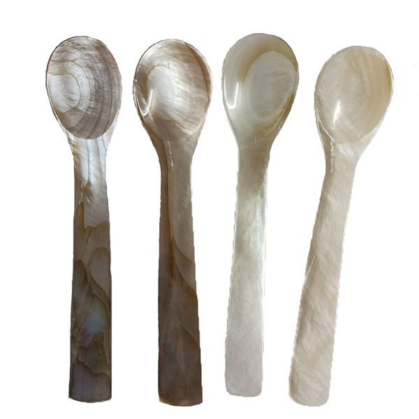 Natural Conch Shell Ice Cream Coffee Spoon Caviar Spoon Mother of Pearl Seashells Stirring Spoons Teaspoon Kitchen Tool