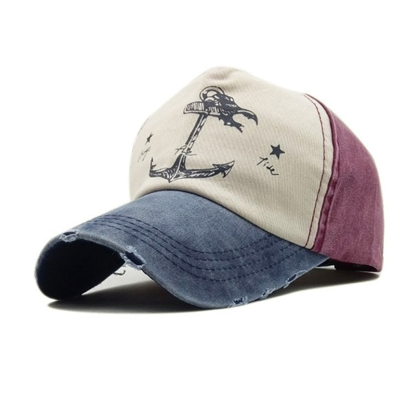 Hip Hop Snapback Chapeaux Couples Chapeau Hommes Femmes Coton Casquettes De Baseball Pirate Ship Ancre Gorras Hombre Lavage Cap Casquette