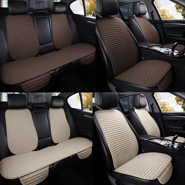 Car Seat Cover Protector Front Rear Back Seat Cushion Pad Mat with Backrest for Auto Automotive Interior Truck Suv or Van