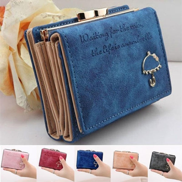 Nouveau mode femmes portefeuille pliant porte-monnaie court embrayage sac à main porte-carte sac