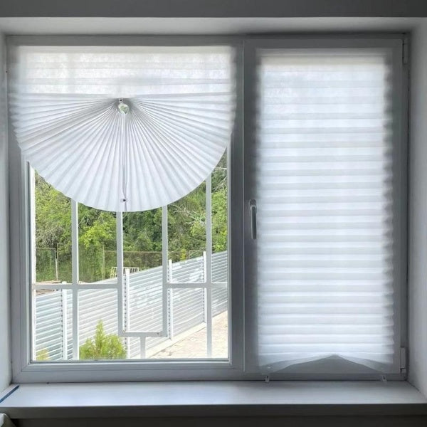 Adhesive Window Blinds Pleate Shades Zebra Blind Roller Blackout Curtain for Bedroom Living Room Balcony Home Decoration