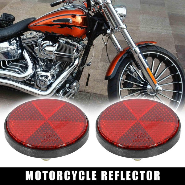 1-6 Pair M6x1.0 Red-Green-Gray Plastic Universal Screw Mount Reflective Warning Reflector for Motorcycle Bike