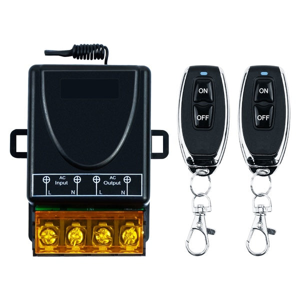 Commutateur de commande sans fil Interrupteur de lumière de relais de télécommande DC12V 1500W Module récepteur 30A et émetteur RF 433Mhz pour contrô