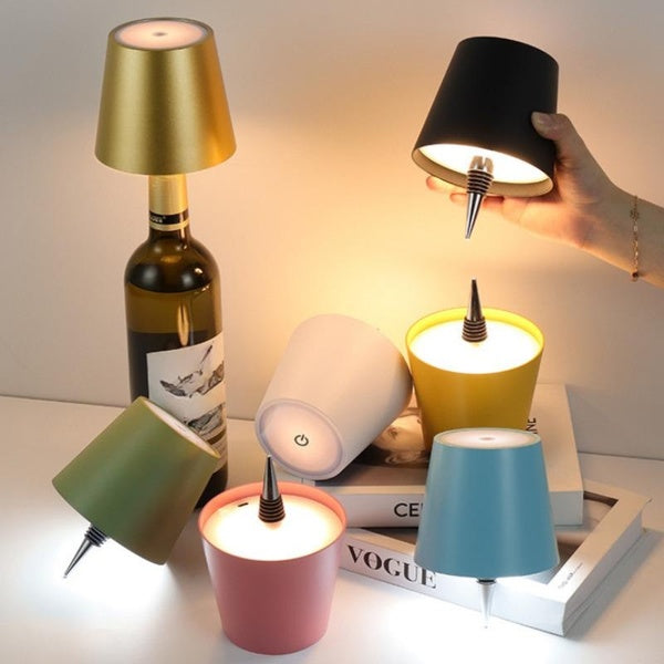 Plug-In Wine Bottle Light LED Rechargeable Ambient Table Lamp Bar Dining Bar Home Decoration Champagne Bottle Lights