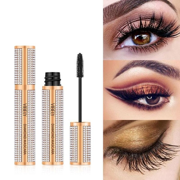1PCS Diamond Mascara Waterproof Mascara for Eyelash Extension Black Thick Eye Lashes Curler Cosmetic